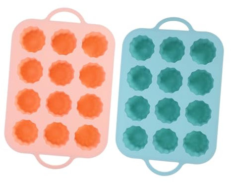PRETYZOOM 2pezzi Stampo Per Muffin in Silicone Teglia Per Muffin Riutilizzabile Stampo Per Dolci in Silicone Adatto Per Torte Mousse Mini Torte e Preparazioni Dolciarie Diverse Facile Da