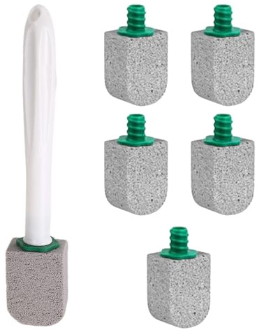 Cleaning Stone - Pumice Stone For Toilet Bowl Cleaning | Toilet Cleaner Limescale Remover | Replaceable Design Lavatory Pumice Cleaner Pebble With Long Handle Calcium Buildup And Rust Suitable