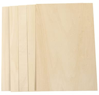 OSALADI 5pezzi Compensato Legno Di Tiglio Grezzo Per Artigianato Pittura e Pirografia Per Progetti Fai Da Te Legno Naturale Sicuro e Facile Da Lavorare
