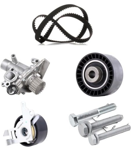 RIDEX 3096W0039 Wasserpumpe + Zahnriemensatz Zähnezahl: 153 25,4 mm mit Wasserpumpe Kompatibel mit PEUGEOT 206 Schrägheck 2A/C 206 CC 2D 307 CC 3B 307 3A/C 407 SW 6E