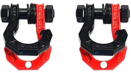 BLKCVDH Gancho de Remolque Compatible con recuperación de vehículos 4x4, Piezas Todoterreno, Juego de 2 grilletes de Remolque divididos de 3/4 D, Capacidad de 8 toneladas.(Gold)