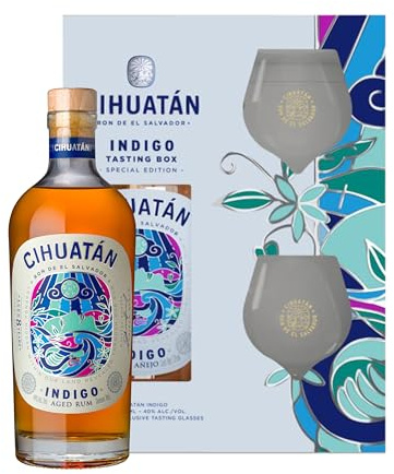 Cihuatan Indigo Rhum 8 Ans Coffret + 2 Verres 40° 70cl