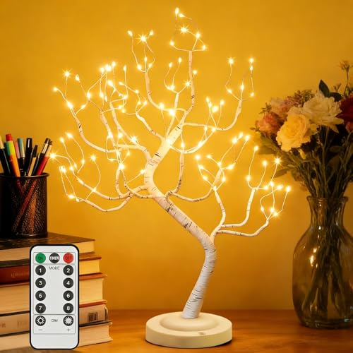 Songlypian 108L LED Birch Tree Lamp,Easter Tree Home Decorative Twig Lights Garden Stake Branch Lights,8 Modes USB & Battery Operated Twinkling Lamp for Decor Outdoor and Indoor