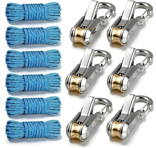 ANQKYO Corda con Tenditore A Rullo Corda con tenditore a Rullo, Corda Fibbia Retrattile for carichi Pesanti Cavo Accessorio for Uso Esterno