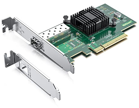 10Gtek 10Gb PCI-E NIC Network Card, Single SFP+ Port, with Intel 82599EN Controller, Ethernet LAN Adapter Support Windows Server/Linux/VMware, Compare to Intel X520-DA1(E10G42BTDA)