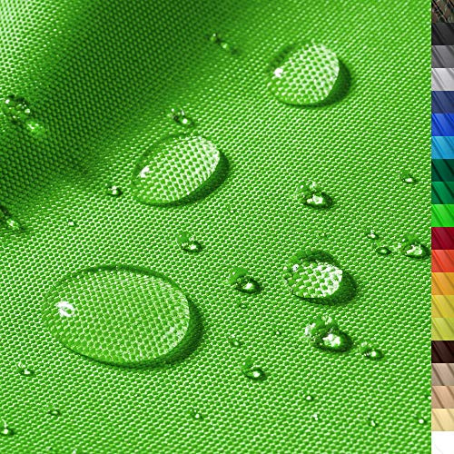 1buy3 Tejido de poliéster impermeable «Monaco», columna de agua 12000 mm para tiendas, fundas, ropa exterior, etc. 100 x 160 cm, resistente al desgarro, fácil limpieza (color 11/verde manzana)