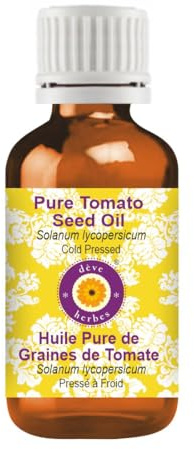 Deve Herbes Pure Tomato Seed Oil (Solanum lycopersicum) Cold Pressed 50ml (1.69 oz)