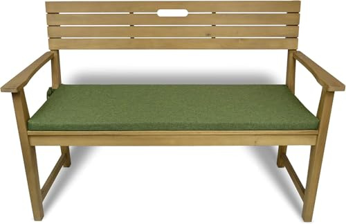 Rollmayer Bankkissen Bankauflage Sitzkissen Bankpolster Auflage für Bänke in Haus und Garten Kollektion Melange, 1 Stück (Grün 333, 120x40x4cm)