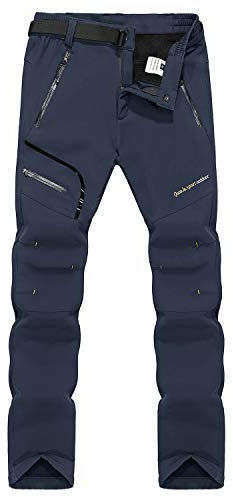 Naudamp Damen Softshell Winter Fleece gefütterte Wanderhose Outdoor Fast Dry Lightweight Walking Hose