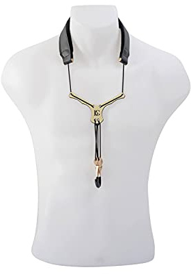 BG Lederkordel Zen schwarz für Saxofon - Metallkarabinerhaken - Größe XL