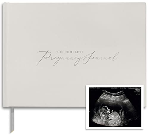 Pregnancy Journal and Planner Gift - Luxury Pregnancy Book for Expecting New Mums - Includes Calendar, Scrapbook, Checklist, Organizer and Memory Book (Silver)