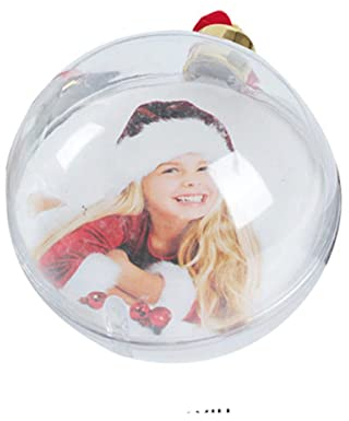 Weihnachtsbaum Hängende Kugel Dekoration Sternform Runde Fotokugel DIY Valentinstag Xmas Party Store Home Fenster Ornament-Kugel 8 cm,Vereinigte Staaten