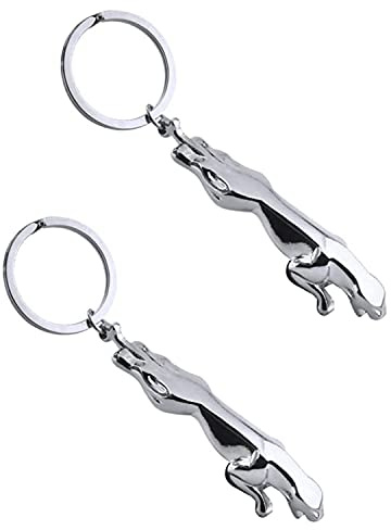 YULIAO 2Pcs Schlüsselanhänger, Key Ring, Auto Schlüsselringe, Silber Farbe Schlüsselbund, Kreative Metall Keychain, Fertig zum Verschenken, Handtasche Autotelefon Dekoration