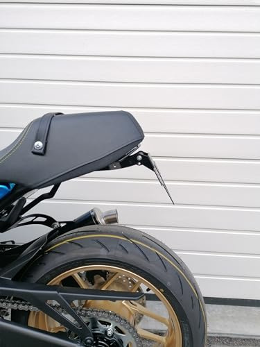 kurzer Kennzeichenhalter für Yamaha XSR900 ab 2022 EVO Kennzeichenträger Heckumbau Cafe Racer Retro xsr 900 3Zylinder XSR-900 Porta Targa Tail Tidy GroFaTec