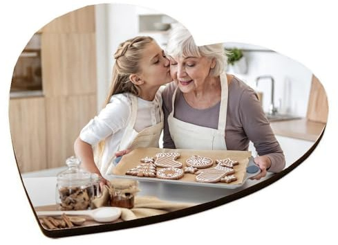 Untersetzer Herz mit eigenem Foto - Untersetzer aus Holz zum Selbstgestalten
