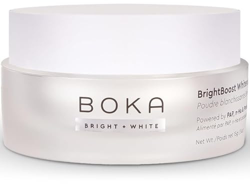 Boka Teeth Whitening Powder - Nano Hydroxyapatite, Appropriate for Sensitive Teeth, Whitening -Toothpaste Alternative with Essential Oils, Has Probiotics, Multivitamins & Aloe