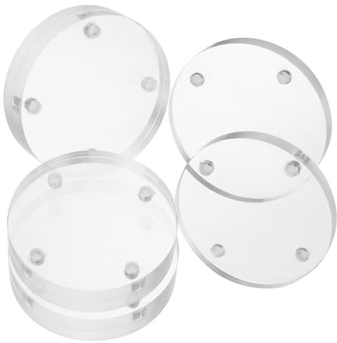 Zerodeko 4 Stück Magnetfliese Aus Acryl Magnetischer Rahmen Kreismagnete Fotoornament Acrylbild Ornamentbild Magnetischer Anzeigerahmen Runder Bilderrahmen 4x Magnet Niedlich Büroklammer