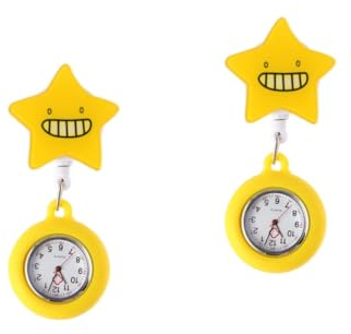 WRITWAA 2stücke Telescopische Krankenschwesteruhr Tragbare Clip-Uhr Für Pflegekräfte Mit Klarem Ziffernblatt Und Robustem Material Für Ärzte Und Stil