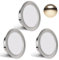 YindaLux Set di 3 Faretti LED da Incasso per Cartongesso 230V 3W 4000K Neutro, 15mm Ultra Piatti Faretti da Incasso 300LM Apertura Soffitto 55-58mm, IP44 Faretti LED Soffitto Incasso, Spazzolato