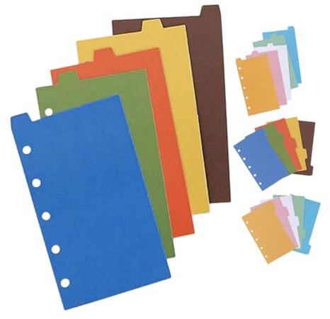 STOBOK Trennblätter Für Klassenordner 4 Sätze Mit Registerseiten Laschen Oben Und An Der Seite Einlagen Für Büroplaner Zum Organisieren Von Notizen