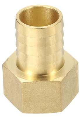 sourcing map Brass Barbed Fitting 1 NPT Female to 1 Hose ID for Home Brew Pipe Fitting Direct Thread Connector Durable Construction