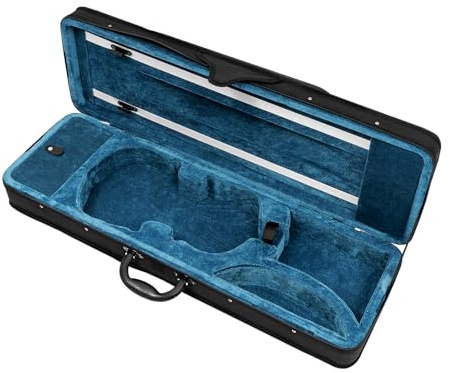 jiumxliu Geigenkasten Geigenkoffer aus Oxfordstoff Schaumstoff und weichem Samt mit 2 Verstellbar Gurt für 4/4 Violine
