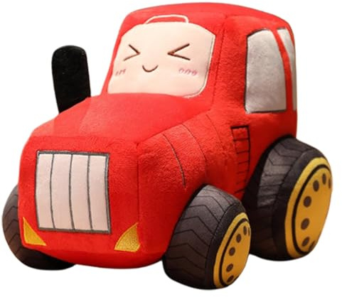 Dekoratives Traktor-Kissen – Traktor-Kuscheltiere, Traktor-Überwurf-Kissenbezug | Vielseitiges Traktor-Plüschkissen mit weichem Füllkomfort, Wurfkissen mit Traktor-Motiv für die Heimdekoration im Baue
