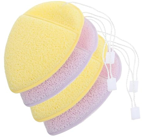 PACKOVE Esponjas Faciales para Limpieza Facial 4 Unidades Forma Gota Material Esponja Suave para Exfoliación Piel Sensible Uso Diario para Facial en Rutina de Cuidado
