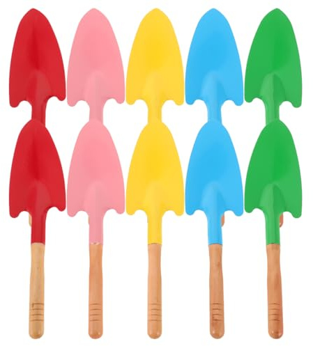 SUPVOX 10 Pièces Outils de Jardinage Petits Shovels Ergonomiques pour Plantations de Fleurs Activités Extérieures Prise Confortable Portable pour Camping