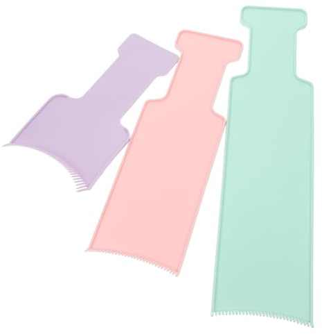 PAMINGONO 3 Stück Haarfärbebrett mit Strähnenkamm und Farbtafel Tragbares Farb und Hervorhebungswerkzeug für Färben und Strähnchen Heim und Salongebrauch