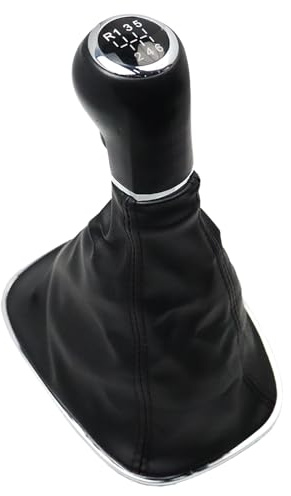 YananAC Pomo de palanca de cambios de 6 velocidades 009140093 apto para Opel Corsa D 2006-2014 Corsa E 2014-2019 19276456 Palanca de cambios negra