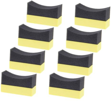 Mipcase 8 pièces Éponge de Lavage Voiture Mousse Douce Non Abrasive pour Nettoyage Extérieur et Intérieur Applicateur Polyvalent pour Pneus Protection Peinture sans Rayures