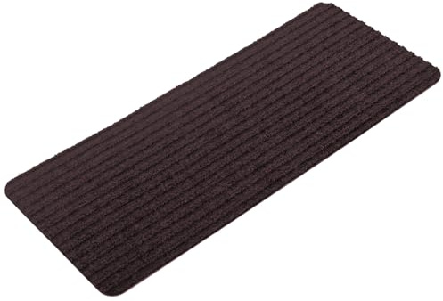 Homwiz Treppenstufen Matten, Stufenmatten Selbstklebend Innen 15 Stück, Treppenstufen Antirutsch Zuschneidbar Wiederverwendbar für Schützen Sie Haustiere, Senioren Kinder (Braun, 55cm x 22cm)