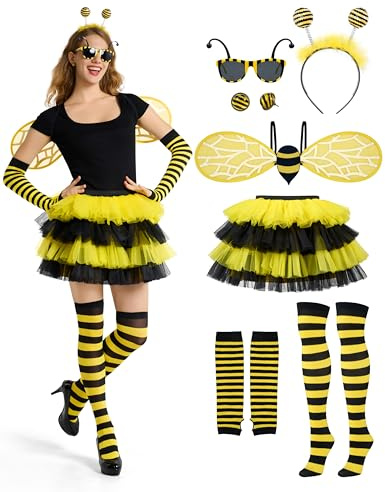 Spooktacular Creations Halloween-Kostüm mit Bienenflügeln für Erwachsene, Damen