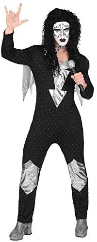 W WIDMANN MILANO Party Fashion - Costume Heavy Metal Rockstar, Combinaison, années 80, Groupe, Costumes de carnaval