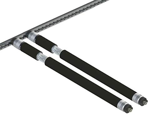 kuriershop 2 x Airline-Beam - Sperrbalken für Airlineschienen 1100-1550 mm, Ladungssicherung, Schutzüberzug schwarz · NEU