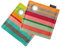 REMEMBER Topflappen Nr. 3 - 2er Set - 100% Baumwolle - Gestreife Topflappen