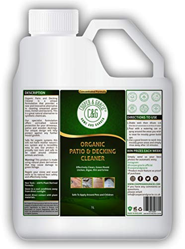 C&G Home and Garden | Organic Artificial Grass Patio & Decking Cleaner 1L | Antibacterial Natural Enzyme Formula | Disinfects & Cleans Outdoor Surfaces Removes Unwanted Smell Dirt and Bacteria