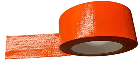 UNIVERS GRAPHIQUE 12 Rouleaux adhésif ORANGE dos toilé 48 mm x 25 m gaffeur adhésif réparation, ruban adhésif renforcé pour réparer, assembler, recouvrir marquage au sol, signalisation