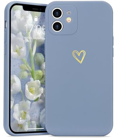 Lafunda Handyhülle Kompatibel mit iPhone 11 Mädchen Hülle | Ultra Dünn Silikonhülle süß Liebesherz Schutzhülle stoßfest Case Bumper Back Cover mit Fallschutz für iPhone 11 Blau