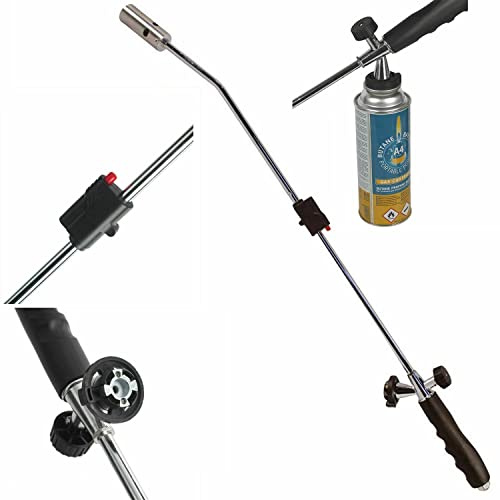 Weed Burner Torch Powerful Weed Wand with Auto-Ignition & Adjustable Flame – Weed Burner Blowtorch Butane Gas Weed Killer - Lightweight Garden Weed Burner & Flame Weeder for Patios, Paths & Driveways