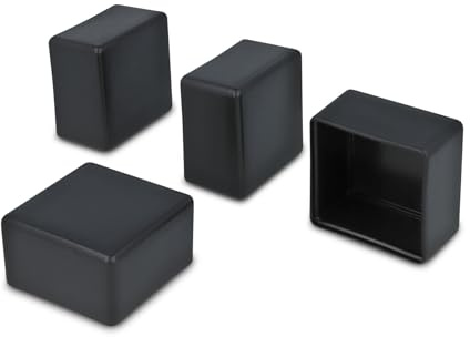 GleitGut 4 x Endkappen für Aluminiumprofil 40 x 40 mm Profilkappen Solarschiene Abdeckkappen für Aluprofile Kappen für PV Profil (40 x 40 mm schwarz)