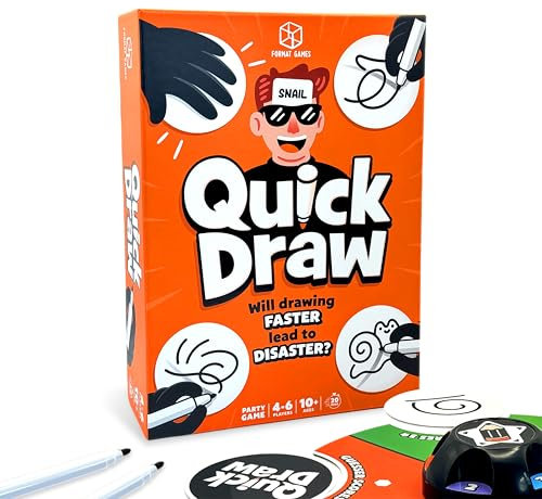 Quick Draw Party Game | Fast, Frantic And Hilarious Drawing Game | For Kids, Teens And Adults | Ages 8+ | 3-6 Players | 30 Minute Playtime
