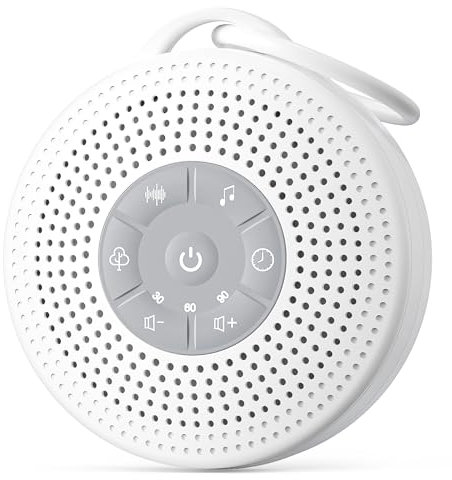 White Noise Machine Baby, Portable White Noise Machine for Adults with 2000mAh Battery, Rain Sound Machine with 21 Soothing Sounds, Sound Therapy with Timer and Volume Adjustment for Sleeping Nursery