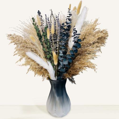 Erba della Pampas Decorative, Fiori Secchi Decorativi, Erba Della Pampas per Home Decor, Erba di Pampa Naturale Fiori Secchi Decorativi per Matrimoni, Feste, Boho Decor