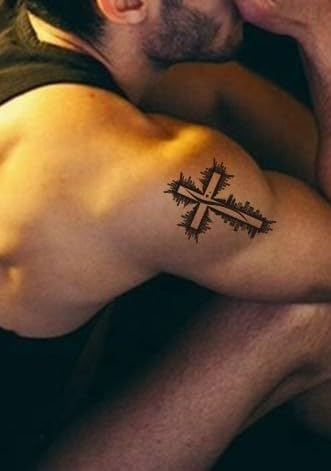 Temporäres Tattoo Kreuz Tattoo Religiöses Tattoo J-501
