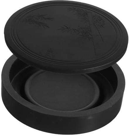 SHINEOFI Cartucho de Tinta para Caligrafía Tradicional Apto para Escritura y Dibujo Tintero con Tapa y Bandeja para Pluma de Inmersión Herramienta de Escritura Natural