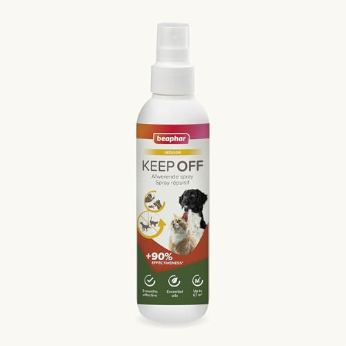 beaphar - Keep Off Fernhalte-Spray Indoor - Hält Hunde, Katzen Und Marder Von Behandelten Bereichen Fern - Fernhaltespray - Bis Zu DREI Monate Wirksam - 200 ml