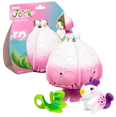 BRIO Flora - 36224 Poppys Blumenhaus | Spielset für fantasievollen Spielspaß für Mädchen und Jungen ab 3 Jahren - wunderschönes Geschenk - kompatibel mit Eisenbahn