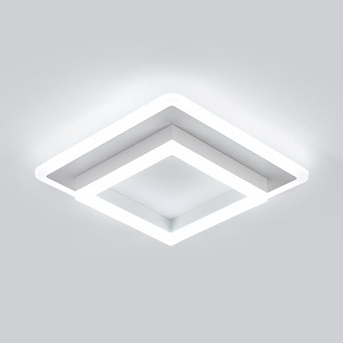 Comely Plafoniera LED, Lampada da Soffitto Moderna 30W 3300LM, Design Quadrato Lampadario Acrilico Bianca per Soggiorno Cucina Bagno Camera da Letto Corridoio, Luce Bianca 6500K